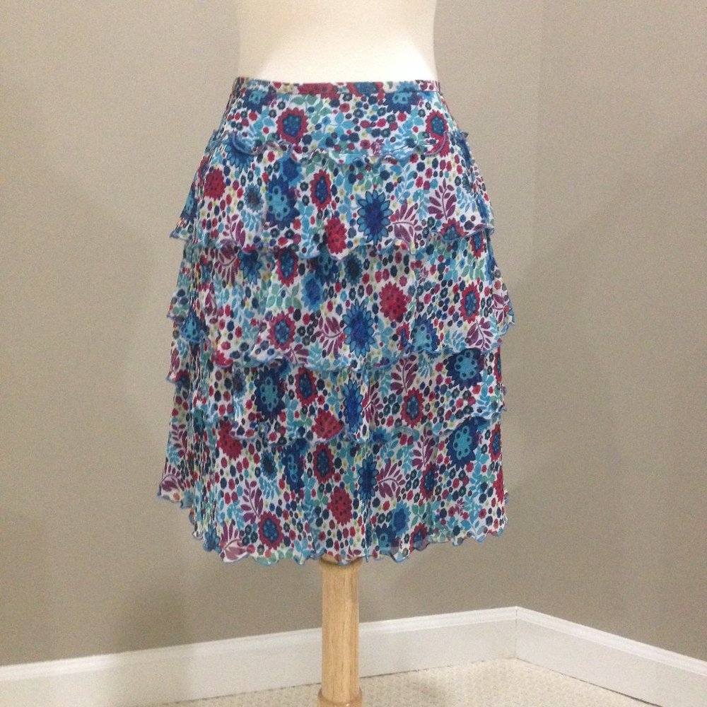New Cynthia Steffe silk chiffon tiered skirt  size 0/2